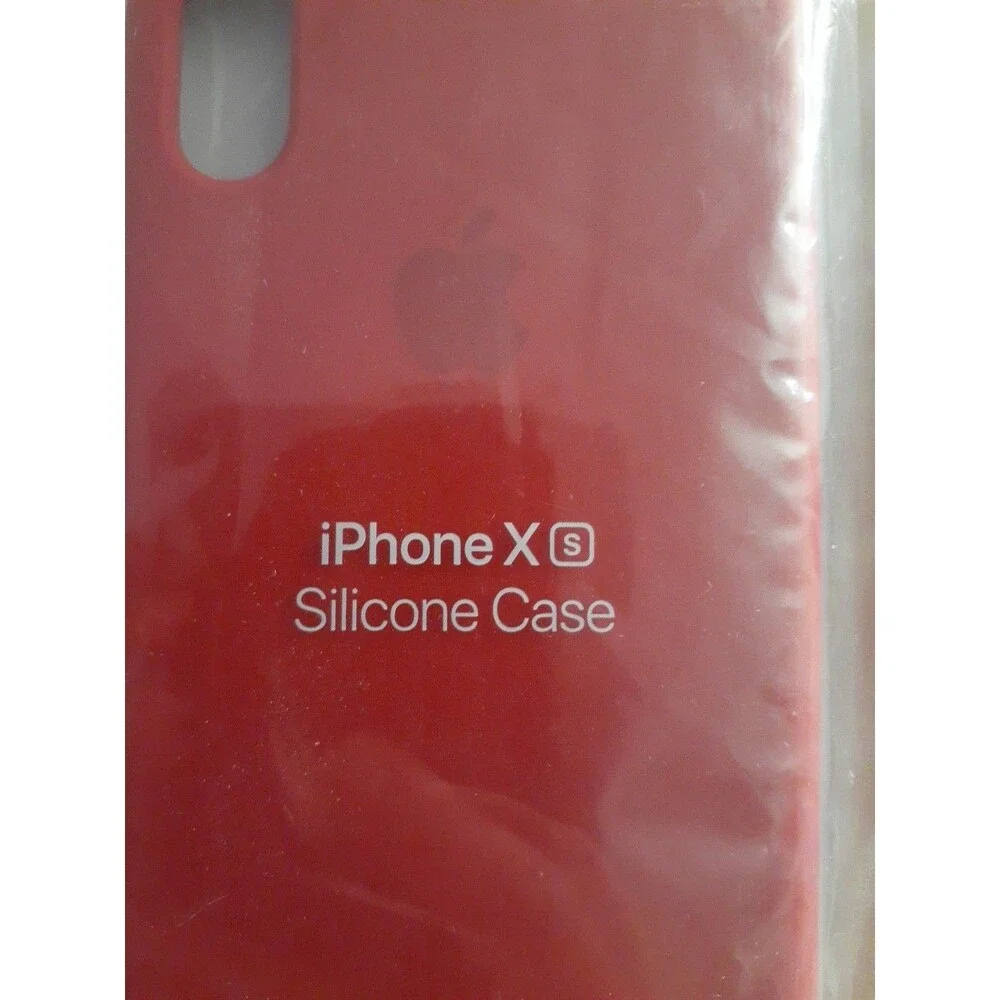 Genuine OEM Apple iPhone X S Silicone Case - Red Cellphone Protector New